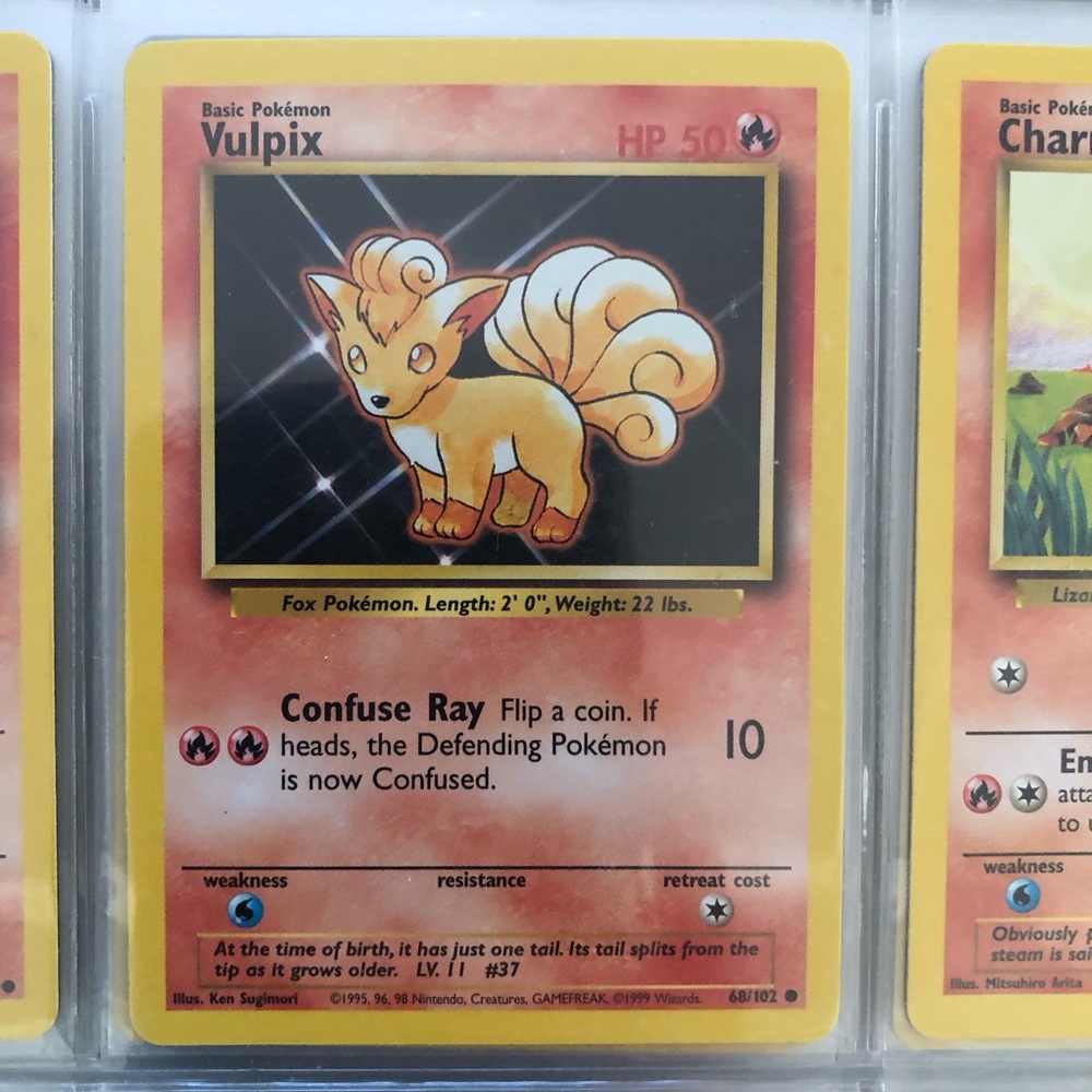 1990’s rare vintage Vulpix Pokémon card 68/102